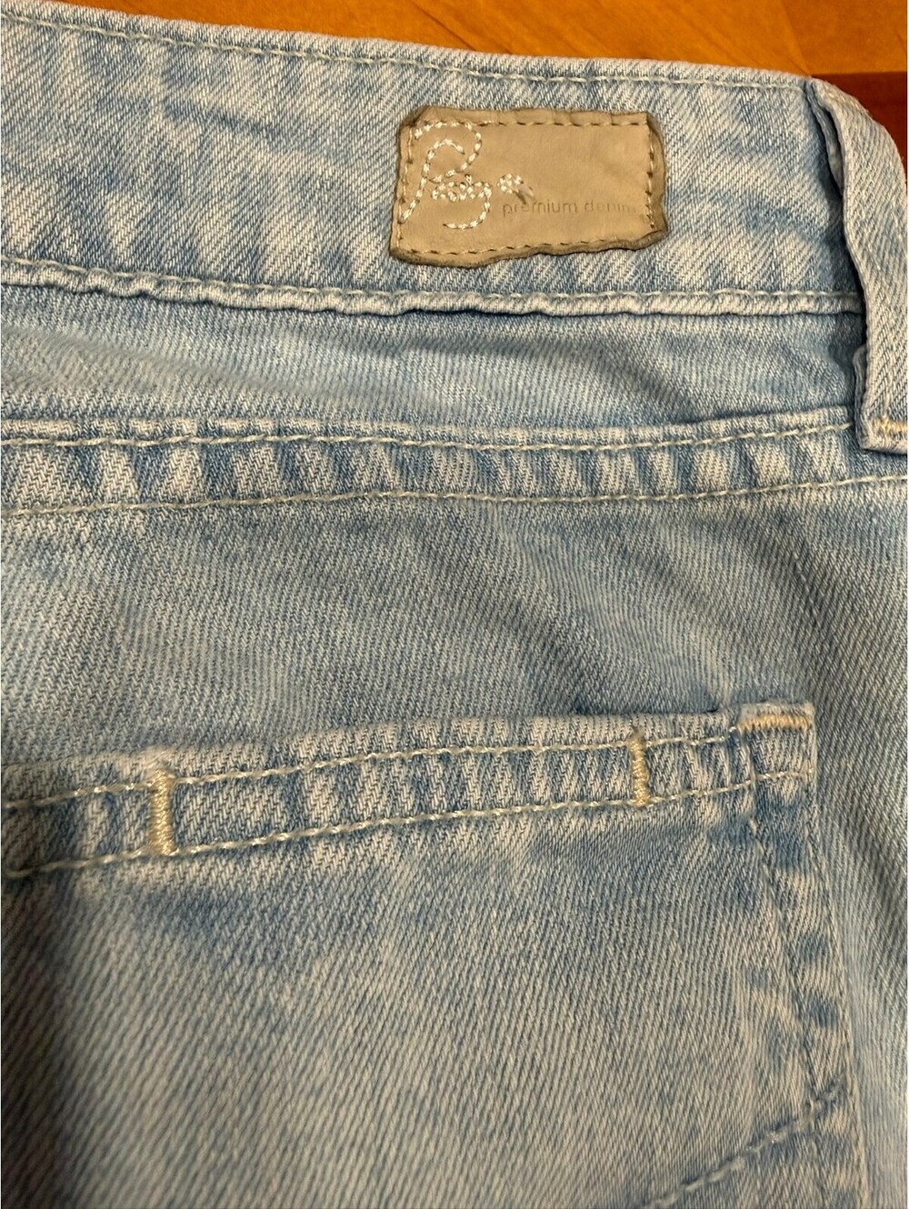 PAIGE Bentley Jeans Womens 29 Light Wash Wide Leg Trouser Stretch Denim 30x28 - Picture 8 of 10